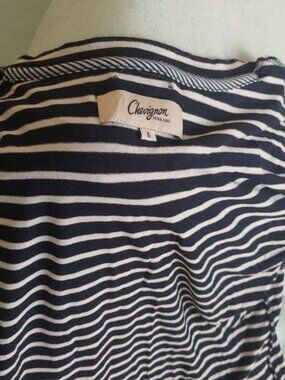 Chevignon France Nautical Striped Mariniere T-shirt jersey dress sz 6